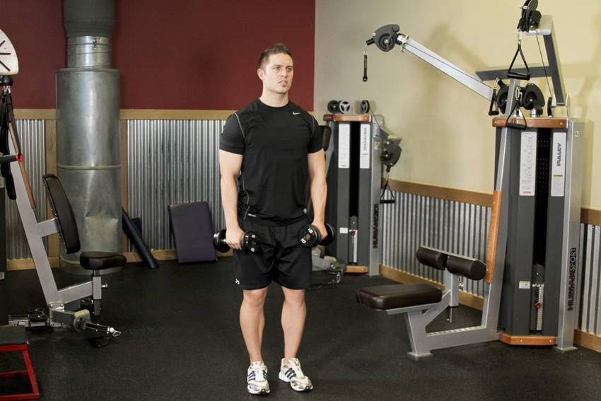 Alternating Deltoid Raise - starting position