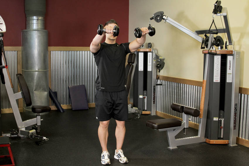 Alternating Deltoid Raise - ending position