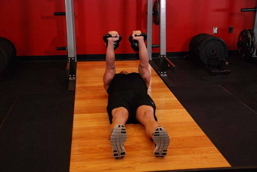 Alternating Floor Press - starting position