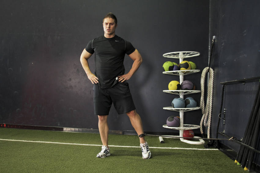 Band Hip Adductions - starting position