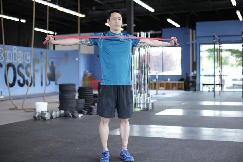 Band Pull Apart - ending position