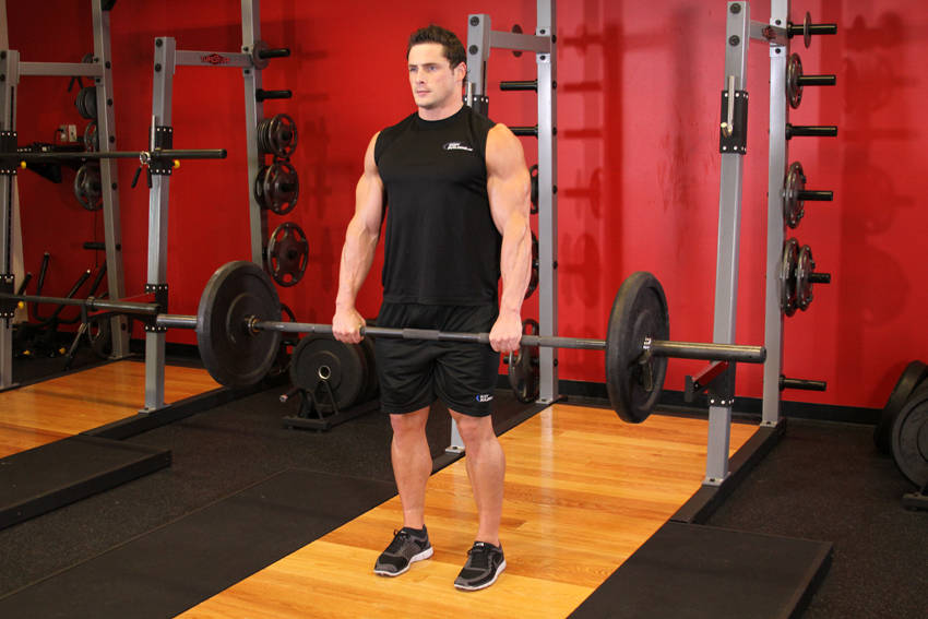 Barbell Deadlift - ending position
