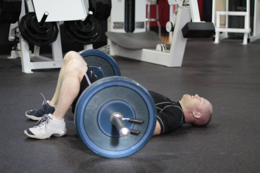 Barbell Glute Bridge - starting position