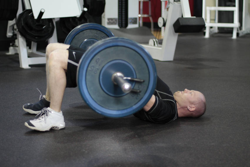 Barbell Glute Bridge - ending position