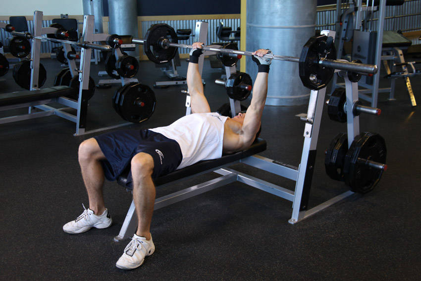 Barbell Guillotine Bench Press - starting position