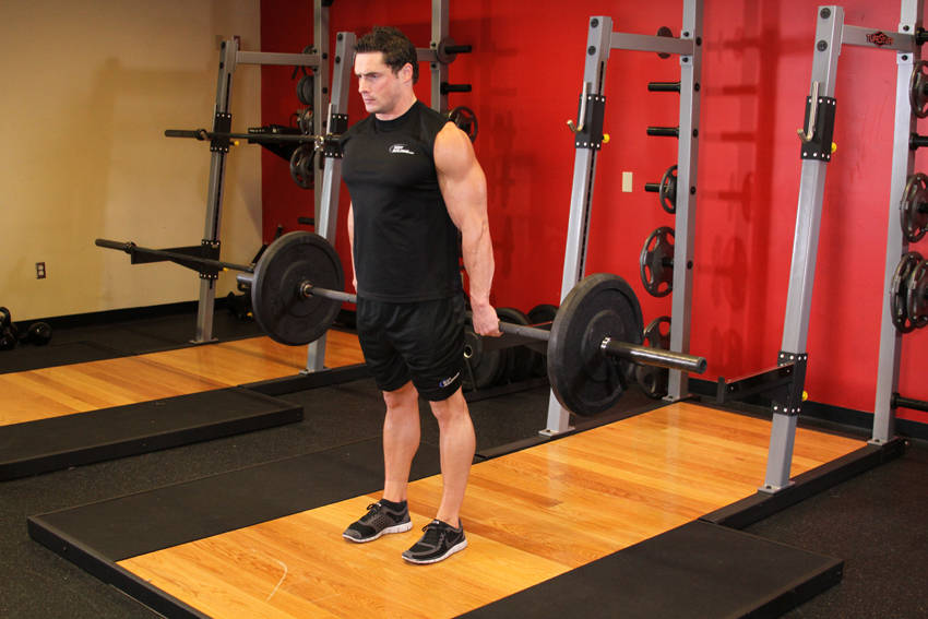 Barbell Hack Squat - ending position
