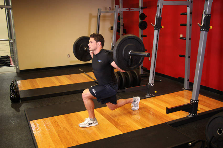 Barbell Lunge - ending position