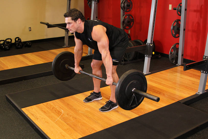Barbell Rear Delt Row - starting position