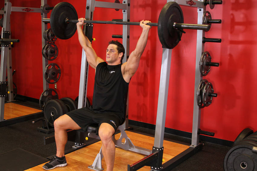 Barbell Shoulder Press - starting position