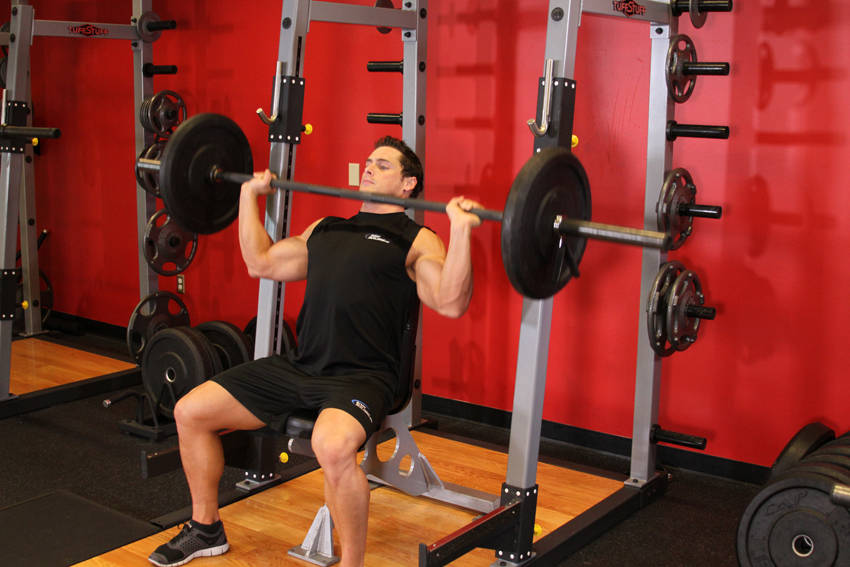 Barbell Shoulder Press - ending position