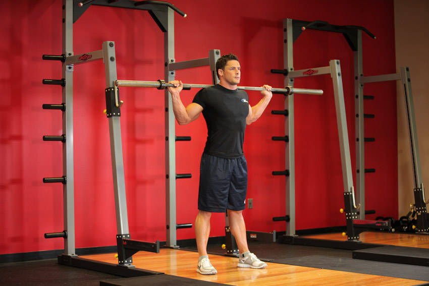 Barbell Side Bend - starting position
