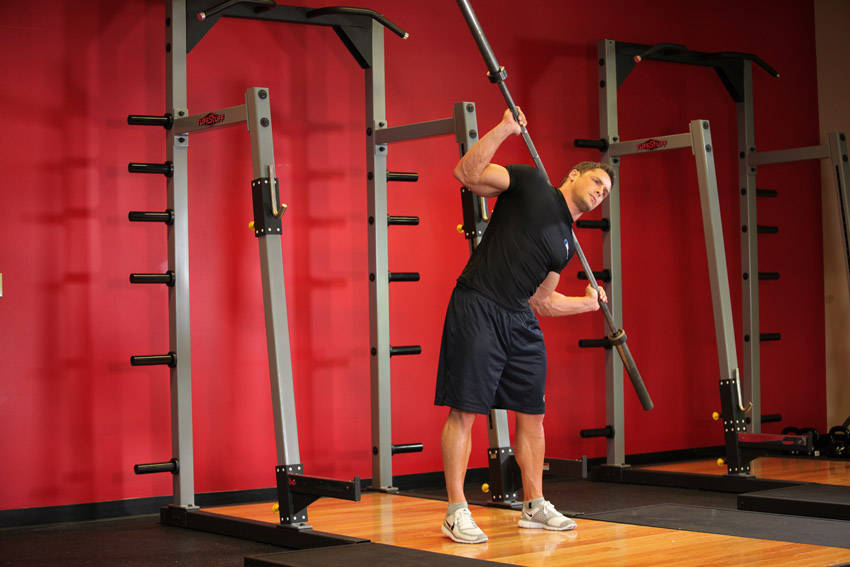 Barbell Side Bend - ending position