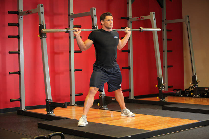 Barbell Side Split Squat - starting position