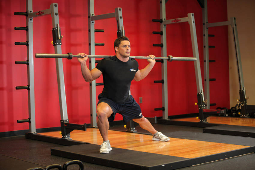 Barbell Side Split Squat - ending position