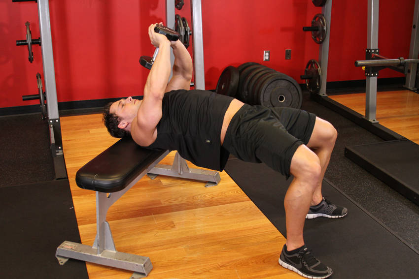 Bent-Arm Dumbbell Pullover - starting position