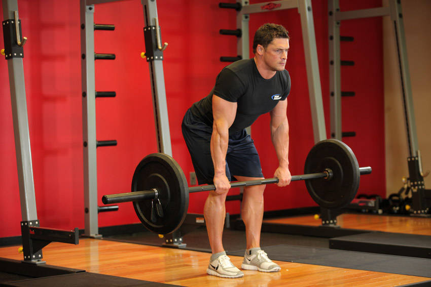 Bent Over Barbell Row - starting position