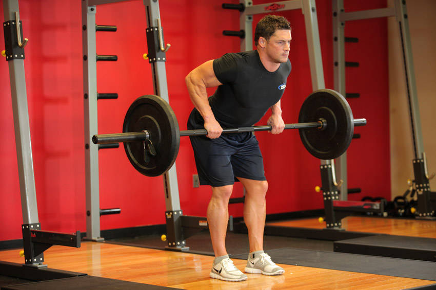 Bent Over Barbell Row - ending position