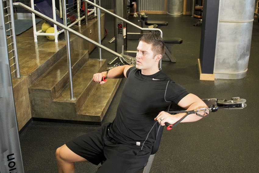 Cable Chest Press - starting position