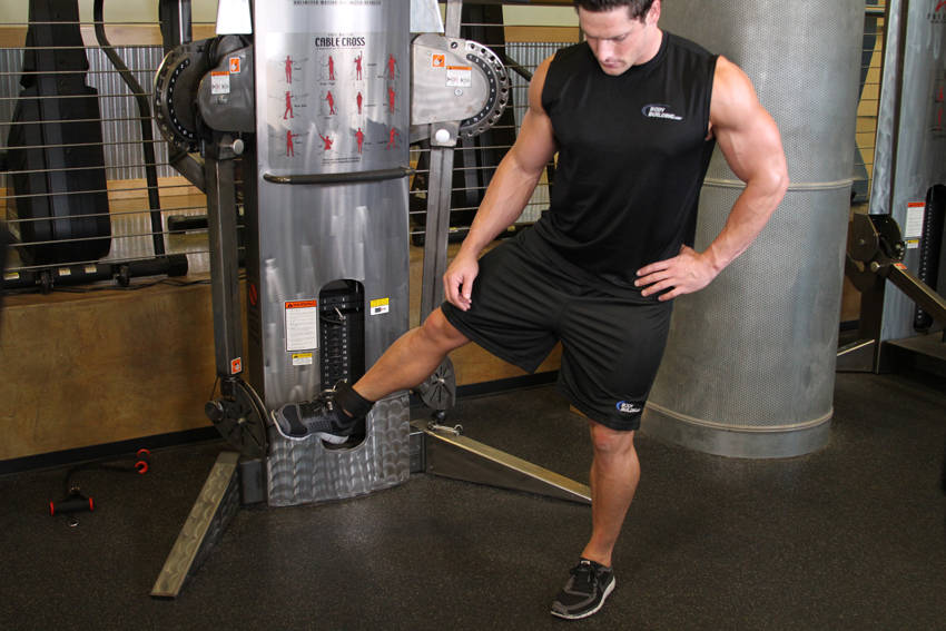 Cable Hip Adduction - starting position