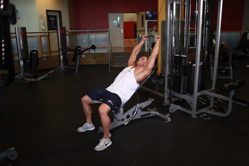 Cable Incline Pushdown - starting position