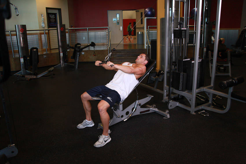Cable Incline Pushdown - ending position