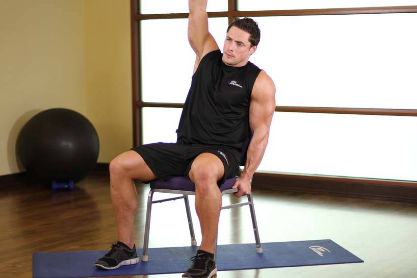 Chair Lower Back Stretch - ending position
