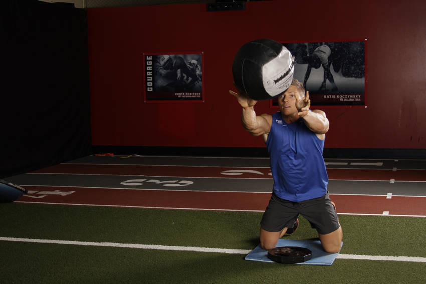 Chest Push (single response) - ending position