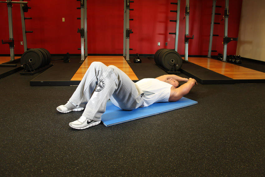 Crunch - Hands Overhead - starting position