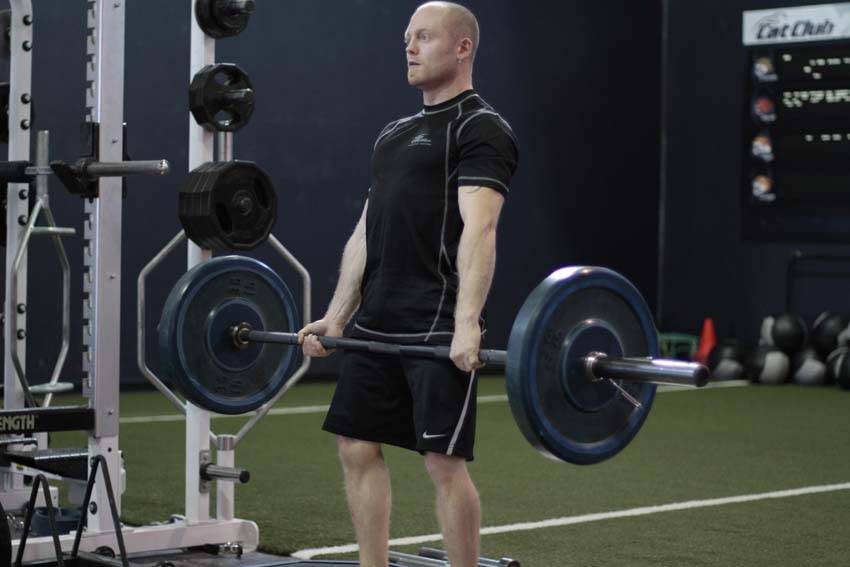 Deficit Deadlift - ending position