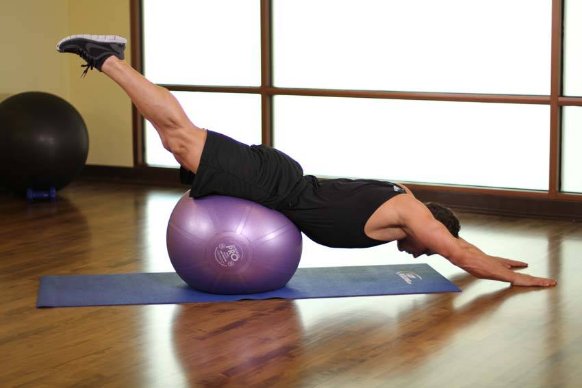 Downward Facing Balance - ending position