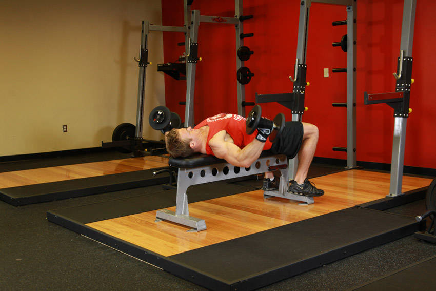 Dumbbell Flyes - ending position