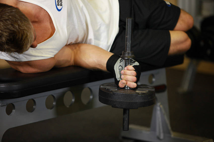 Dumbbell Lying Pronation - starting position