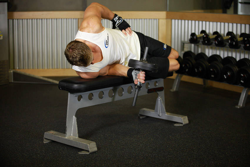 Dumbbell Lying Supination - starting position