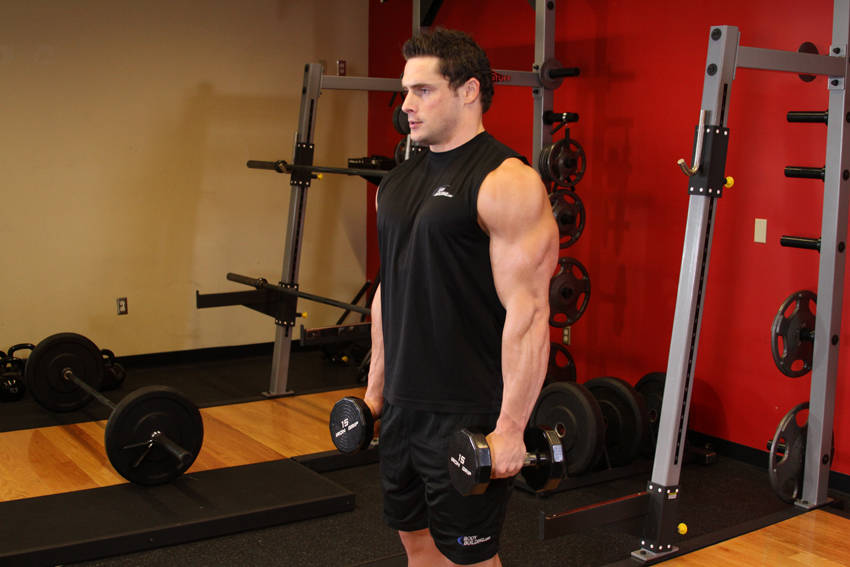 Dumbbell Raise - starting position