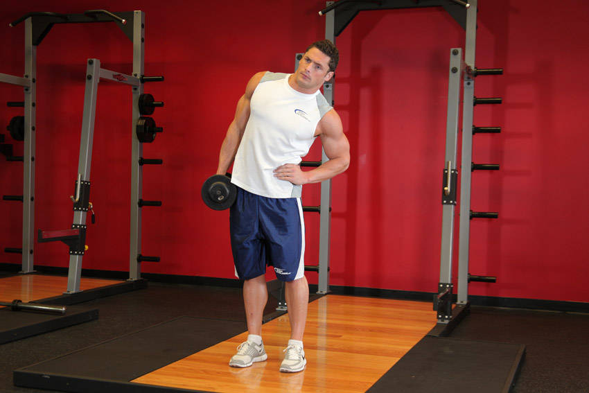 Dumbbell Side Bend - ending position