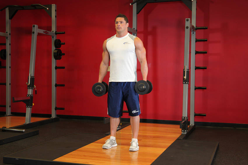 Dumbbell Squat - starting position