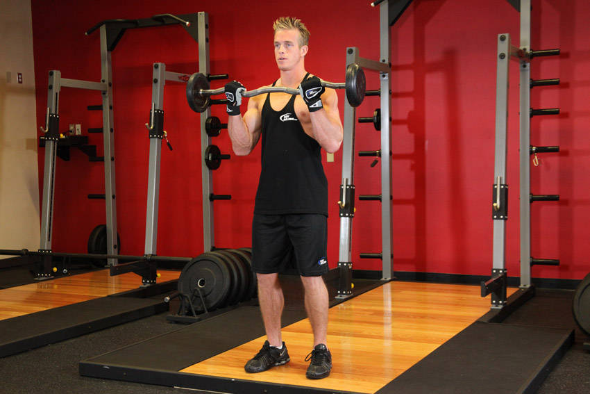 EZ-Bar Curl - ending position