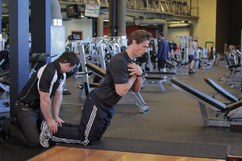 Floor Glute-Ham Raise - ending position