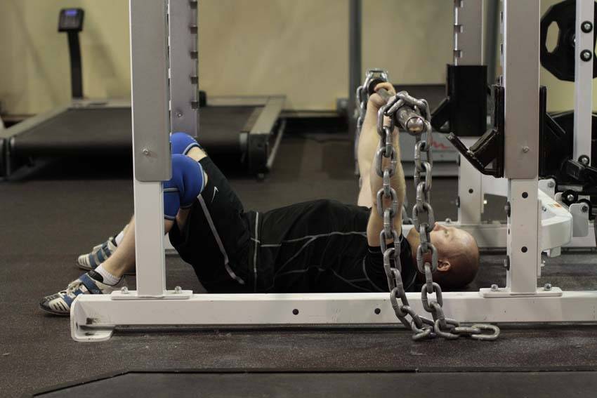 Floor Press with Chains - starting position