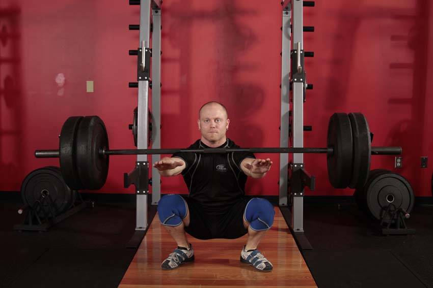 Frankenstein Squat - ending position