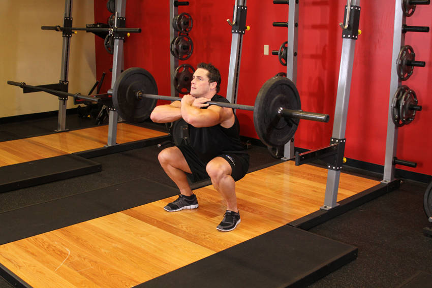 Front Barbell Squat - ending position