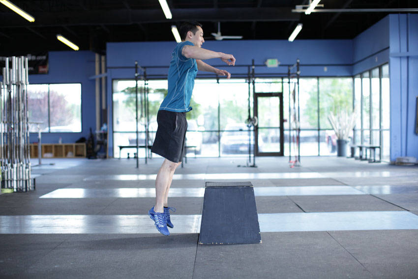 Front Box Jump - ending position