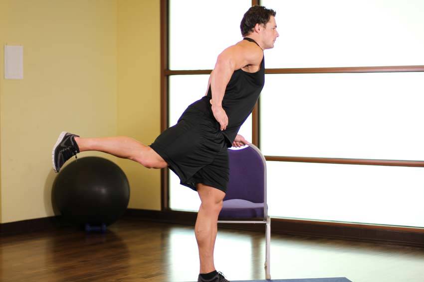 Front Leg Raises - ending position