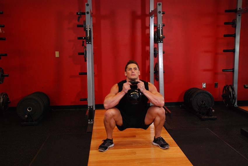 Goblet Squat - ending position