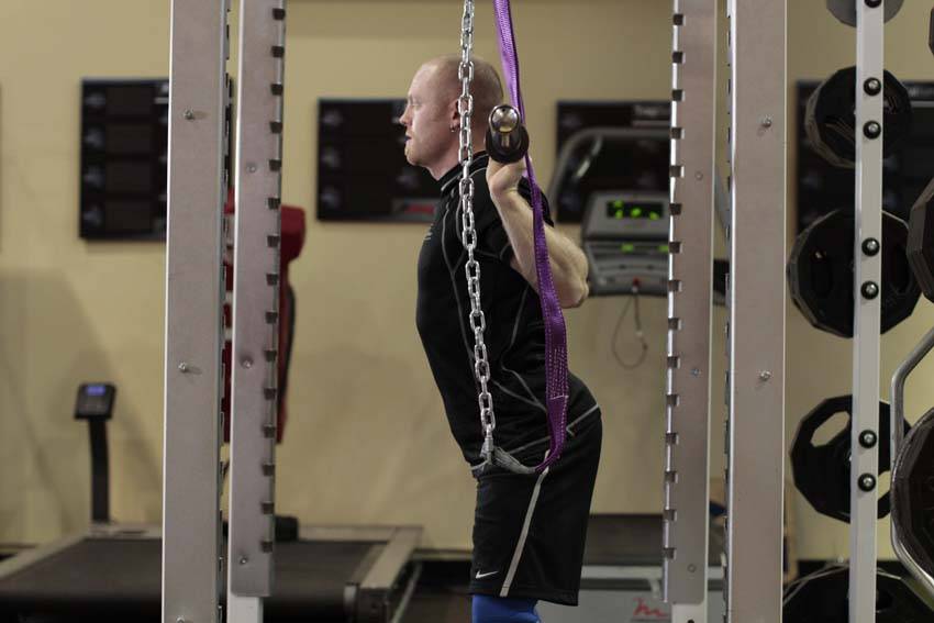 Hanging Bar Good Morning - ending position