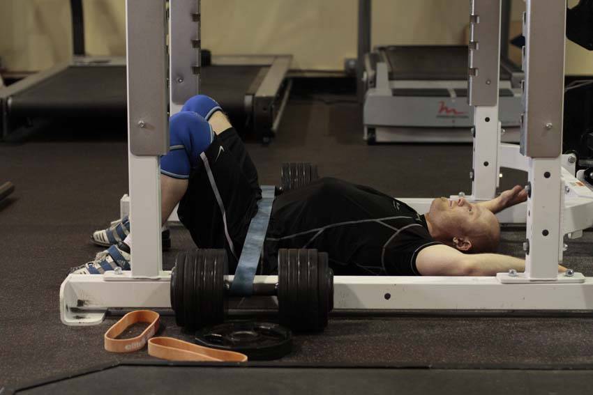 Hip Lift with Band - starting position