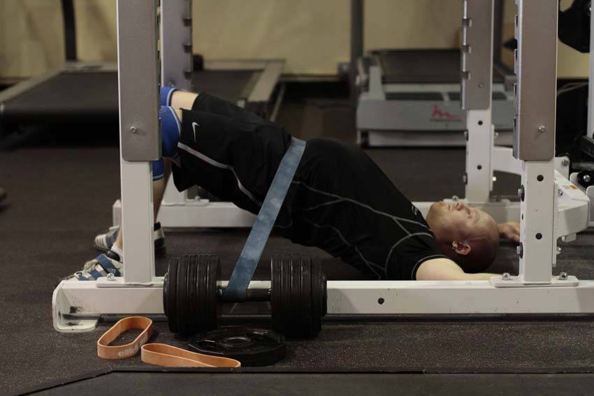 Hip Lift with Band - ending position