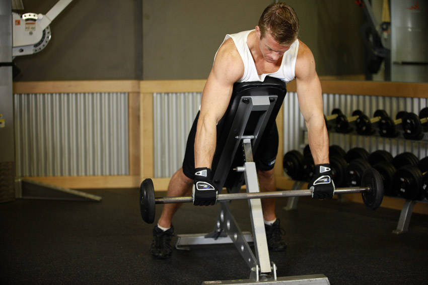 Incline Bench Pull - starting position