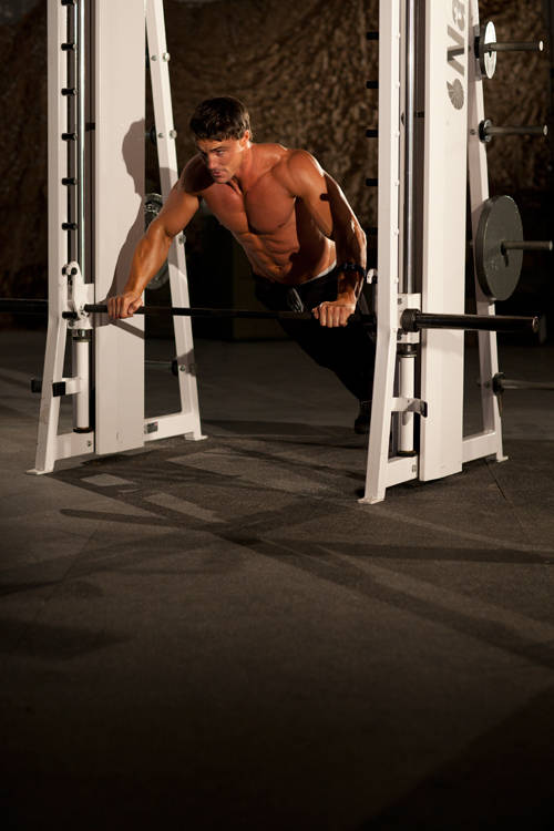 Incline Push-Up Wide - ending position