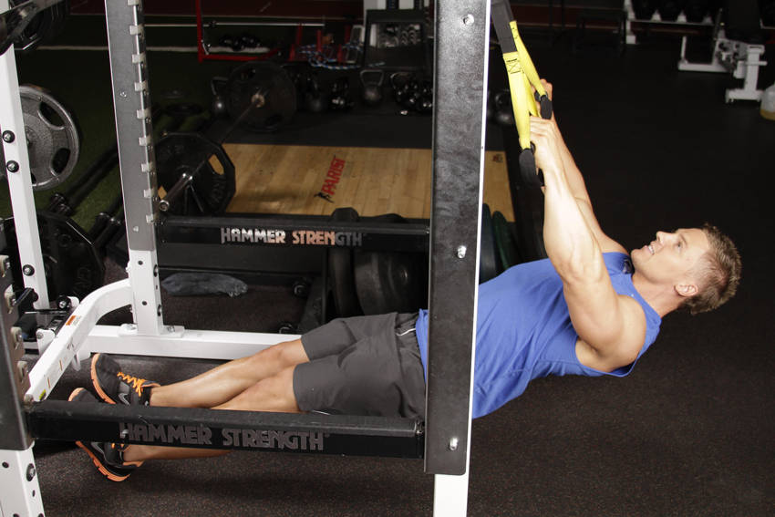 Inverted Row with Straps - starting position